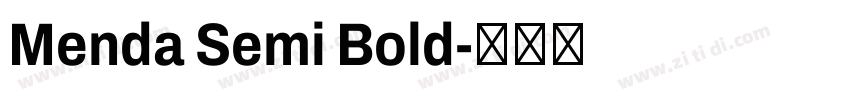 Menda Semi Bold字体转换